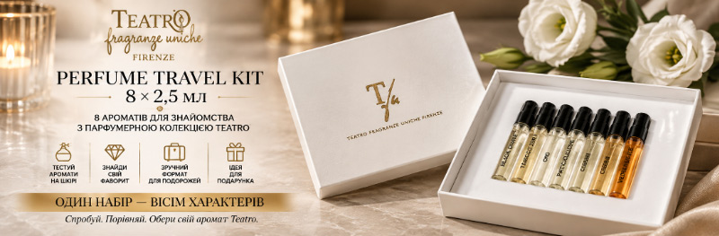 Teatro Fragranze Uniche Perfume Travel Kit 8×2,5 мл — 8 ароматів для знайомства з брендом