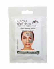 Mila Альгінатна Маска Чайное дерево, верба (анти-акне, заживление, Відновлення, звуження пор) пакет 250г