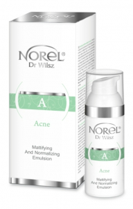 Norel Acne - Mattifying and Normalizing Emulsion - ультралегка емульсія для комбінованої, жирної шкіри и шкіри с акне 50мл