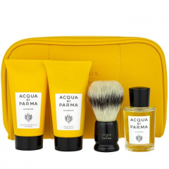 ACQUA DI PARMA BARBIERE set (COLONIA edc/20ml + sh/cr/40ml + balm/40ml + brush + bag