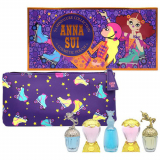 Парфумерія Anna sui mini set Парфумований набір для жінок (Fantasia туалетна Вода 5 ml +Fantasia Mermaid туалетна Вода 5 ml + secret wish туалетна Вода 5ml + Fantasia Forever туалетна Вода 5 ml + Sky туалетна Вода 5 ml) + сумка