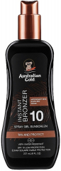 Australian Gold SPF 10 Spray Gel bronzer 237ml Спрей Гель для засмаги на сонці з бронзантами