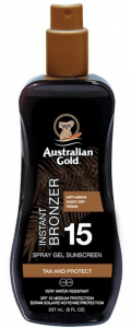 Australian Gold Spray Gel bronzer SPF 15 Спрей-Гель с бронзантом для засмаги на сонці