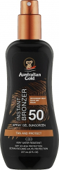 Australian Gold SPF 50 Spray Gel bronzer 237ml Водостійкий легкий Спрей-Гель з бронзатором для засмаги на сонці