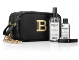 Balmain Toiletry Bag Black Gold (Leave in, Argan Elixir, Barrette Medium Black)