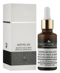 Chantarelle Agemelan Holistic Face & Body Spotless Serum pH 4.5 омолоджуюча відбілююча сироватка, що містить антибактеріальну та антиоксидантну систему 30ml
