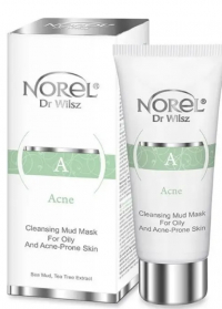 Norel Cleansing mud mask for oily and acne-prone skin грязьова заспокійлива маска, що звужує пори після чищення 100 мл