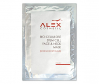 Alex Cosmetic Bio-Cellulose Stem Cell Face & Neck Mask відновлююча Біоцеллюлозна Маска с фітостовбуровими клітинами 18 ml