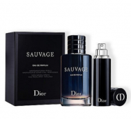 Dior Sauvage Set парфумована вода 100 Ml + парфумована вода 10 Ml Travel Spray Refillable