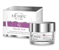 Norel Glycolic Acid – Smoothing Cream Anti-Age with AHA acids and extract of iris – Антивіковий крем с кислотами АНА и екстрактом ириса 50мл