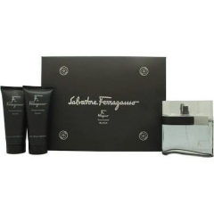 Ferragamo F by Ferragamo Black set (туалетна вода 100 мл +75 мл гель для душу+ 75 мл after shave)