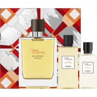 Hermes Terre DHermes eau Intense Vetiver set (парфумована вода 100 ml + парфумована вода 12.5 ml mini + 40 гель для душу)