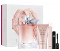 Lancome La Vie Est Belle Set парфумована вода 100 мл+ 10 мл + лосьйон для тіла 50 мл+ mascara Hypnose 01 mini 2 ml