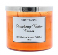 Liberty Candle Свічка парфумована Strawberry Butter Cream metal lid 2 wick 415 g