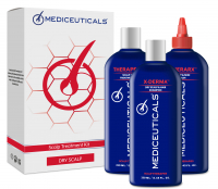 MedIceuticals scalp Treatment Kit Dry scalp 3pc (X-Derma) Набір для сухої шкіри голови (Шампунь X-Derma 250 мл, Кондиціонер therapeutic 250 мл, Очищуючий догляд theraRx 250 мл) 3x250 мл 8719327045626