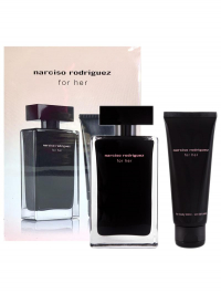 Парфумерія Narciso Rodriguez For her set Парфумований набір для жінок (туалетна Вода 100 мл + 75 лосьйон для тіла)