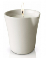 Organique Свічка для масажу з олією Ши ароматична Bamboo /керамічний горщик з ручкою, ecru/ 125мл