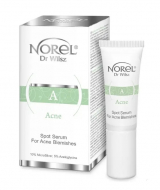 Norel Spot Serum for acne blemishes концентрований гель для локального нанесення, містить:10% мікросрібло, 5% азеогліцин, 10 мл