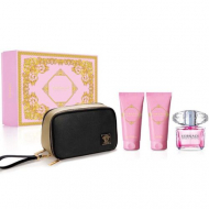 Versace Bright Crystal set (туалетна Вода 90 ml + 100 лосьйон для тіла+100 Гель для душу + косметичка)