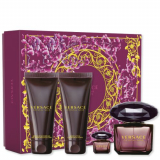 Versace Crystal Noir set (туалетна вода 90 ml + 100 мл гель для душу +100 лосьйон для тіла+ туалетна вода 5 ml )