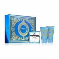 Versace Man Eau Fraiche hardbox set (туалетна вода 50 мл + 50 мл гель для душу + 50 мл бальзам після гоління)