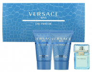 Versace Man Eau Fraiche mini set (туалетна Вода 5 ml + 25 ml Гель для душу + 25 ml Бальзам після гоління)
