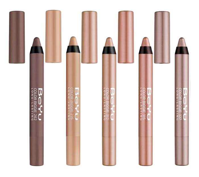 Тени-карандаш для глаз BeYu Color Biggies Long-Lasting Shadow Pencil (лимитированный выпуск), в 5 оттенках:
